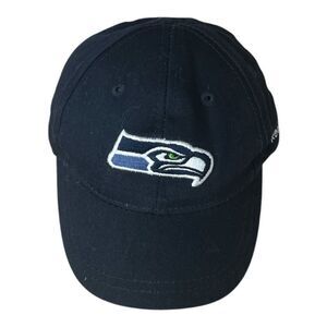 SEATTLE SEAHAWKS Team Blue NFL FOOTBALL HAT Cotton Infant One Size Elastic-Back